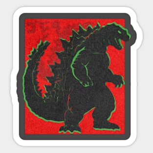 Godzilla Grunge Sticker